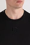 Dolce & Gabbana Футболка з бавовняного джерсі з вишитим логотипом DG чорна чоловіча - вишитий логотип. 100% бавовна. Країна виробник: Італія. Догляд: спеціалізоване чищення - фото 5