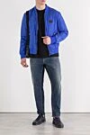 Men's Nylon Jacket With Blue Signature Plate Dolce & Gabbana - branded plate. 100% polyamide. Fastener: zipper. two side pockets. Country of manufacture: Italy. Care: specialized cleaning - photo 2