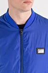 Dolce & Gabbana Men's Nylon Jacket With Blue Signature Plate - branded plate. 100% polyamide. Fastener: zipper. two side pockets. Country of manufacture: Italy. Care: specialized cleaning - photo 5