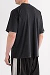 Чорна футболка з круглим вирізом та вишитим логотипом з бавовни Balenciaga - логотип бренду. 100% бавовна. Країна виробник: Італія. Догляд: спеціалізоване чищення - фото 4