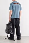 Голубая футболка с круглым вырезом и логотипом из хлопка Balenciaga - логотип бренда. 100% хлопок. Страна производитель: Италия. Уход: специализированная чистка - фото 2