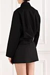 Cotton and silk twill jacket with asymmetrical draping on the back, black Loewe - drapery, brand logo. 90% cotton, 10% silk. Fastener: zipper. Country of manufacture: Italy. Care: specialized cleaning - photo 4