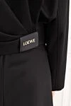 Loewe Cotton and silk twill jacket with asymmetrical draping on the back, black - drapery, brand logo. 90% cotton, 10% silk. Fastener: zipper. Country of manufacture: Italy. Care: specialized cleaning - photo 5
