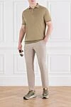 Wish Polo Shirt Wool Yarn Beige Men's Loro Piana - 100% wool. buttons. Country of manufacture: Italy. Care: specialized cleaning - photo 2
