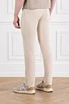 Quarona 5 pocket jeans in beige cotton denim Loro Piana - 99% cotton, 1% elastane. zipper, button. two side pockets, two back pockets. Insulation: 100% natural fur. Country of manufacture: Italy. Care: specialized cleaning - photo 6