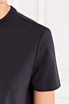 Loro Piana Классическая футболка My-T женская синяя из хлопка - 100% хлопок. Страна производитель: Италия. Уход: специализированная чистка - фото 5