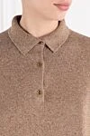 Loro Piana Сорочка поло Colonno з довгим рукавом з м'якого кашеміру коричнева - 100% кашемір. гудзики. Країна виробник: Італія. Догляд: спеціалізоване чищення - фото 5