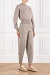 Loro Piana Костюм для прогулянок Feriolo з легкої суміші льону, шовку та кашеміру бежевий - 48% кашемір, 52% льон. Країна виробник: Італія. Догляд: спеціалізоване чищення - фото 3