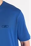 Zilli Футболка бавовняна синя з вишитим логотипом - логотип. 100% бавовна. Колір: синій. Країна виробник: Італія. Догляд: спеціалізоване чищення - фото 5