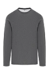 Brunello Cucinelli Sweatshirt made of cotton jersey in graphite shade - 100% cotton. Color: gray. Country of manufacture: Italy. Care: specialized cleaning - photo 1
