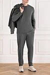 Sweatshirt made of cotton jersey in graphite shade Brunello Cucinelli - 100% cotton. Color: gray. Country of manufacture: Italy. Care: specialized cleaning - photo 2