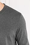 Brunello Cucinelli Sweatshirt made of cotton jersey in graphite shade - 100% cotton. Color: gray. Country of manufacture: Italy. Care: specialized cleaning - photo 5