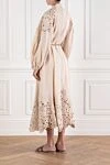 Wylie Billow Embroidered Linen Midi Dress in Cream with Blouson Sleeves Zimmermann - Billow embroidery. 100% linen. Color: beige. Fastener: zip at the center of the back, buttons. Country of manufacture: Italy. Care: specialized cleaning - photo 4