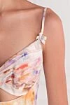 Zimmermann Міні-сукня Crush Twist Front з різнокольоровим квітковим принтом із шовкового льону - квітковий принт. 55% льон, 45% шовк. Колір: бежевий. блискавка. Країна виробник: Італія. Догляд: спеціалізоване чищення - фото 5