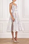 Zimmermann Сукня-міді Crush Twist Front у бузковому квітковому стилі з шовку та льону - бузковий квітковий принт. 55% льон, 45% шовк. Колір: фіолетовий. блискавка. Країна виробник: Італія. Догляд: спеціалізоване чищення - фото 3