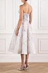 Сукня-міді Crush Twist Front у бузковому квітковому стилі з шовку та льону Zimmermann - бузковий квітковий принт. 55% льон, 45% шовк. Колір: фіолетовий. блискавка. Країна виробник: Італія. Догляд: спеціалізоване чищення - фото 4