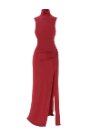Khela Вечірня максі сукня з драпіруванням і високим розрізом у бордовому відтінку. - драпірування. 90% поліестер, 10% еластан. Країна виробник: Італія. Догляд: спеціалізоване чищення - фото 1