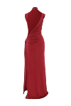 Khela Вечірня максі сукня з драпіруванням і високим розрізом у бордовому відтінку. - драпірування. 90% поліестер, 10% еластан. Країна виробник: Італія. Догляд: спеціалізоване чищення - фото 7