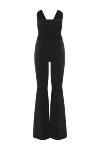 Черный комбинезон без бретелек с расклешенными штанинами Voodoo Vixen Khela - глубокий V-образный вырез. 80% полиэстер, 20% эластан. ремень, боковая молния. Страна производитель: Италия. Уход: специализированная чистка - фото 6