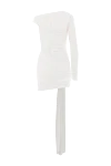 Khela Corrupt Cosmo White Mesh Draped Mini Dress - Decoration: ruffles, mesh hem with a floor-length tail. 90% polyester, 10% elastane. hidden zip at the back.. Country of manufacture: Italy. Care: specialized cleaning - photo 7