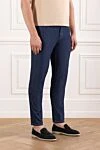 Scissor Scriptor Jeans with a drawstring waistband and decorative stitching - 97% cotton, 3% polyurethane. button, zipper. two side, two back. Country of manufacture: Italy. Care: specialized cleaning - photo 3