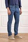 Scissor Scriptor Skinny jeans with distressed denim texture and decorative stitching - 64% cotton, 34% polyethylene, 2% polyurethane. button, zipper. two side, two back, one pocket for small items. Country of manufacture: Italy. Care: specialized cleaning - photo 3