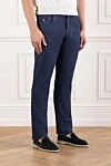 Scissor Scriptor Straight leg men's jeans with discreet trim and embroidered symbol - 65% cotton, 33% elastane, 2% polyurethane. button, zipper. two side, two back, one pocket for small items. Country of manufacture: Italy. Care: specialized cleaning - photo 3