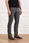 Scissor Scriptor Grey jeans with black logo on pockets and mini patch - 64% cotton, 34% polyester, 2% polyurethane. button, zipper. two side, two back, one pocket for small items. Country of manufacture: Italy. Care: specialized cleaning - photo 3