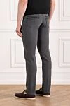 Grey jeans with black logo on pockets and mini patch Scissor Scriptor - 64% cotton, 34% polyester, 2% polyurethane. button, zipper. two side, two back, one pocket for small items. Country of manufacture: Italy. Care: specialized cleaning - photo 4