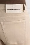 Scissor Scriptor Light sand colored jeans with elastic waistband - 98% cotton, 2% polyurethane. button, zipper. two side, two back, one pocket for small items. Country of manufacture: Italy. Care: specialized cleaning - photo 5