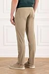 Light beige jeans with branded embroidery on the pocket Scissor Scriptor - 95% cotton, 5% polyurethane. button, zipper. two side, two back, one pocket for small items. Country of manufacture: Italy. Care: specialized cleaning - photo 4