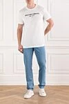 Світло-блакитні джинси з ефектом Stone Washed із бавовни Scissor Scriptor - ефект Stone Washed. 98% бавовна, 2% поліуретан. блискавка, гудзик. п'ять кишень. Країна виробник: Італія. Догляд: спеціалізоване чищення - фото 2