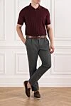 Classic dark grey trousers made from soft wool fabric with pleats Scissor Scriptor - tucks. 96% wool, 4% elastane. button, zipper. two side, two back. Country of manufacture: Italy. Care: specialized cleaning - photo 2