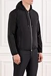 Tombolini Lightweight black jacket with hood and front zip - 92% polyamide, 8% elastane. Additional: hood with drawstring. zipper. two side pockets. Country of manufacture: Italy. Care: specialized cleaning - photo 3
