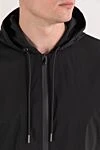 Tombolini Lightweight black jacket with hood and front zip - 92% polyamide, 8% elastane. Additional: hood with drawstring. zipper. two side pockets. Country of manufacture: Italy. Care: specialized cleaning - photo 5