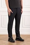 Tombolini Men's black trousers with comfortable drawstring waistband - 81% polyamide, 19% elastane. drawstring, zipper, button. . four pockets. Country of manufacture: Italy. Care: specialized cleaning - photo 3