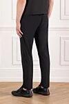 Men's black trousers with comfortable drawstring waistband Tombolini - 81% polyamide, 19% elastane. drawstring, zipper, button. . four pockets. Country of manufacture: Italy. Care: specialized cleaning - photo 4