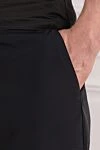 Tombolini Men's black trousers with comfortable drawstring waistband - 81% polyamide, 19% elastane. drawstring, zipper, button. . four pockets. Country of manufacture: Italy. Care: specialized cleaning - photo 5