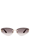 Cartier Panthere Panther Rimless Sunglasses - panther figurine. Material: metal. brown. Country of manufacture: Italy. Care: specialized cleaning - photo 1