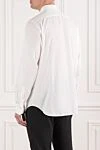 Men's white cotton shirt with button placket Alessandro Gherardi - 100% cotton. buttons. Country of manufacture: Italy. Care: specialized cleaning - photo 4