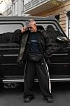 Спортивный костюм чёрного цвета с белым кантом Balenciaga - логотип бренда. 100% полиэстер. молния. два боковых кармана. Страна производитель: Италия. Уход: специализированная чистка - фото 8