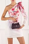 Маленькая сумка Sicily с короткой ручкой бордовая Dolce & Gabbana - фирменная пластинка с гальваническим покрытием, фактурная кожа. 100% натуральная кожа. Размеры: 13 ? 19 ? 6 см. Длина плечевого ремня: съемный регулируемый плечевой ремень из телячьей кожи Dauphine. плоский карман. передний клапан с застежкой на двойной потайной магнит. Страна производитель: Италия. Уход: специализированная чистка - фото 2