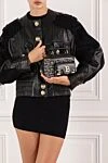 Жіноча сумка-тоут B-Buzz Vanity з чорно-білим логотипом та візерунком. Balmain - логотип. 80% текстиль, 20% натуральна шкіра. Довжина ременя: регульований ремінець. зовнішня кишеня. видима застібка-блискавка. Країна виробник: Італія. Догляд: спеціалізоване чищення - фото 2