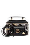Balmain Жіноча сумка-тоут B-Buzz Vanity з чорно-білим логотипом та візерунком. - логотип. 80% текстиль, 20% натуральна шкіра. Довжина ременя: регульований ремінець. зовнішня кишеня. видима застібка-блискавка. Країна виробник: Італія. Догляд: спеціалізоване чищення - фото 5