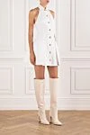 Balmain Свитшот с круглым вырезом и логотипом белый мужской - логотип бренда. 100% хлопок. Страна производитель: Франция. Уход: специализированная чистка - фото 3
