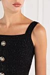 Balmain Костюм с юбкой из твида с люрексом и декоративными пуговицами черный - люрекс. 41% полиамид, 35% вискоза, 23% хлопок, 1% эластан. 2 декоративных кармана. молния. Страна производитель: Франция. Уход: специализированная чистка - фото 5