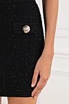 Костюм с юбкой из твида с люрексом и декоративными пуговицами черный Balmain - люрекс. 41% полиамид, 35% вискоза, 23% хлопок, 1% эластан. 2 декоративных кармана. молния. Страна производитель: Франция. Уход: специализированная чистка - фото 6