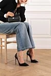 Туфли Eva Pump из черной полуполированной телячьей кожи Le Silla - 100% натуральная кожа. Высота каблука: 120 мм. Страна производитель: Италия. Уход: специализированная чистка - фото 2