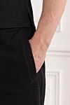Brioni Чоловічі штани з бавовни чорного кольору з еластичним поясом - 100% бавовна. дві бічні кишені, одна задня кишеня. Країна виробник: Італія. Догляд: спеціалізоване чищення - фото 5