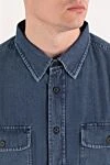 Brioni Сорочка із щільної бавовни в джинсовому стилі з накладними кишенями - 100% бавовна. гудзики. дві нагрудні кишені. Країна виробник: Італія. Догляд: спеціалізоване чищення - фото 5